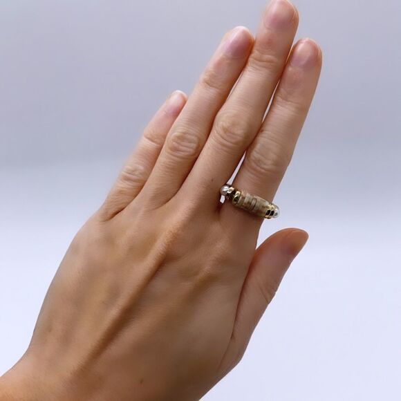 NWT Wool + Pepper Co. Beaded Stackable Ring - Picture 2 of 4